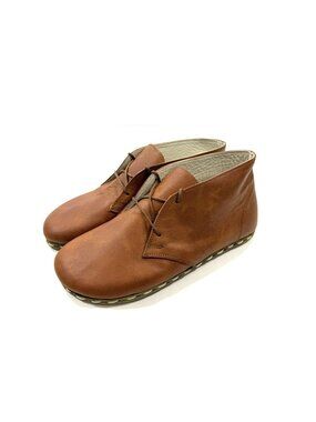 Earthing Harmony Grounding Barefoot Chukka Boots Shoes Size 41 Brown Leather
